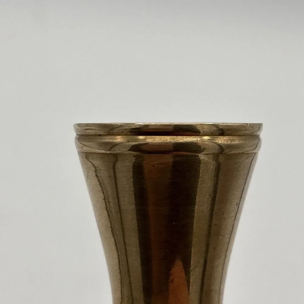 Vintage Miniature Brass Vase 3.2